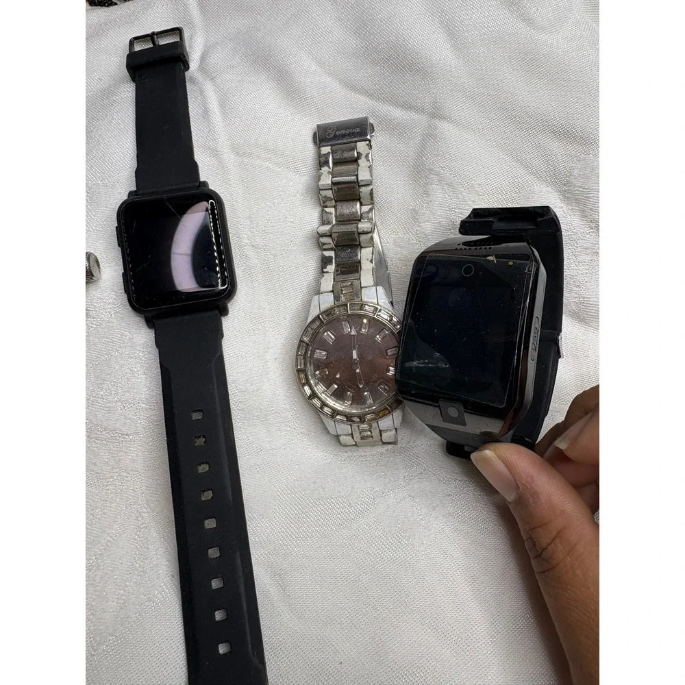 Chronograph Black Dial Brown Leather Strap Watch bundle